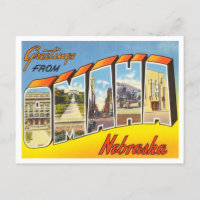 Greetings from Omaha, Nebraska Vintage Travel