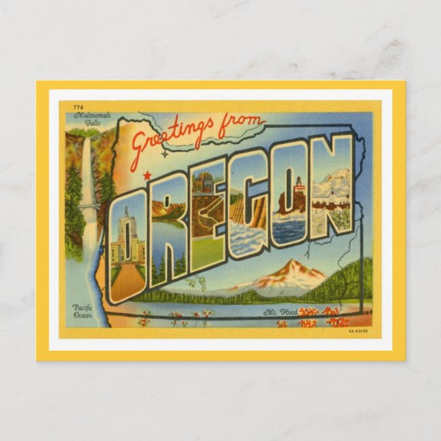 Greetings From Oregon OR Postcard (Front)