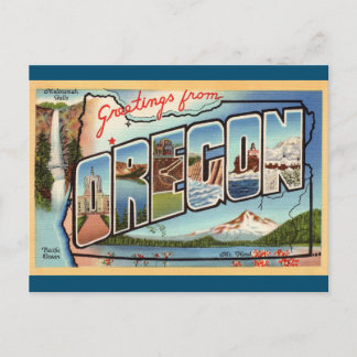 Greetings from Oregon Travel Postcard