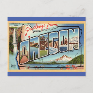 Greetings from Oregon Travel Postcard