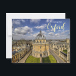 Greetings from Oxford England Postcard<br><div class="desc">Beatiful postcard featuring Oxford,  England.</div>