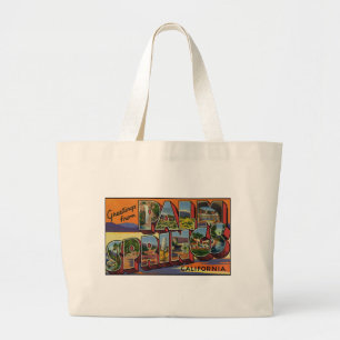 Greetings from Palm Springs California Large Tote Bag