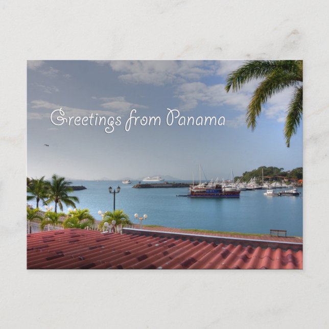 Greetings from Panama Canal, postcard (Front)
