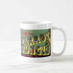 Greetings from Parrot Jungle Vintage Postcard Mug