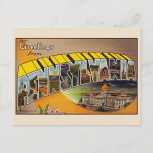 Greetings from Pennsylvania Large Letter Postcard