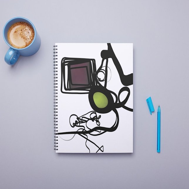 Greetings from Philydion: Abstract Black and White Notebook (Creator Uploaded)