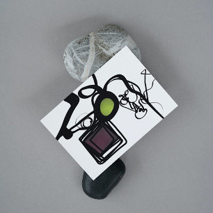 Greetings from Philydion: Abstract Black & White Card