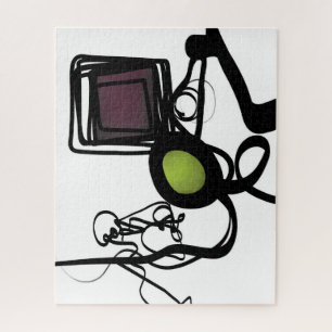 Greetings from Philydion: Abstract Black & White Jigsaw Puzzle