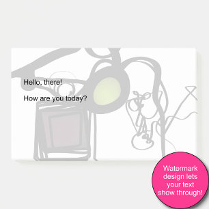 Greetings from Philydion: Abstract Black & White Post-it Notes