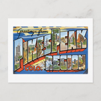 Greetings from Pikes Peak, CO! Postcard