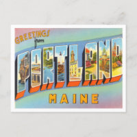 Greetings from Portland, Maine Vintage Travel
