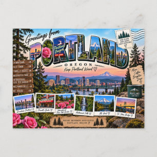 Greetings From Portland Oregon Postcard
