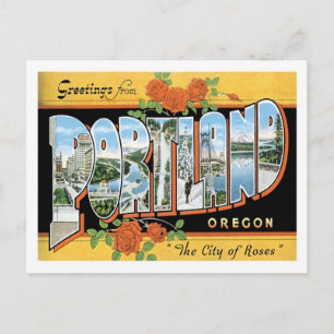 Greetings From Portland Oregon US City Postcard