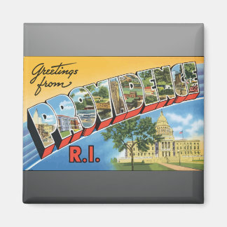 Greetings From Providence R.I., Vintage Magnet