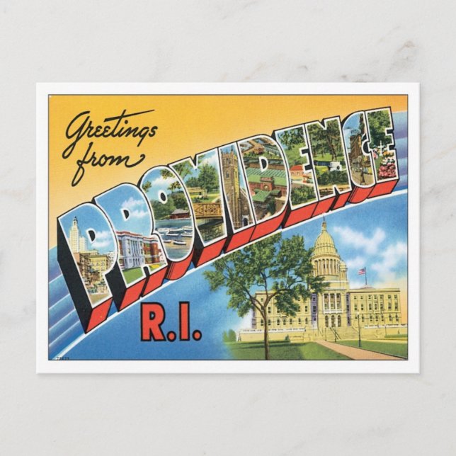 Greetings From Providence,Rhode Island Postcard (Front)