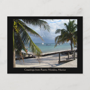 Greetings from Puerto Morelos, Mexico Postcard