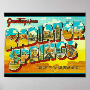 Greetings from Radiator Springs Arizona Poster