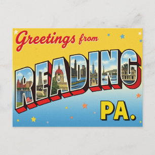 Greetings from Reading PA Postcard