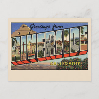 Greetings from Riverside, California 1939 Vintage Postcard