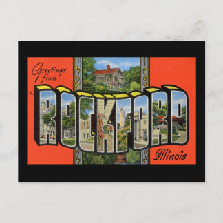 Greetings from Rockford Illinois Postcard