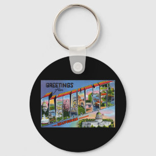 Greetings from Sacramento California Key Ring