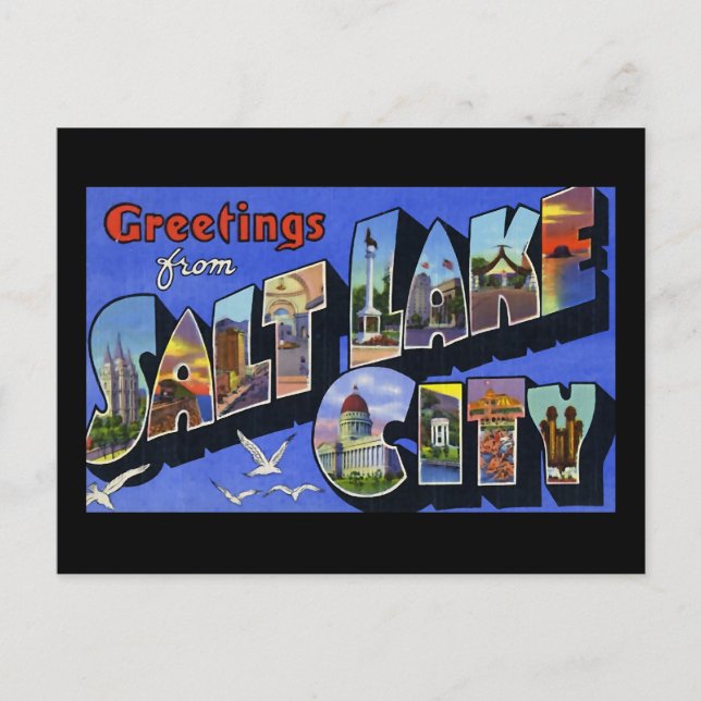 Greetings from Salt Lake City Utah Postcard (Front)