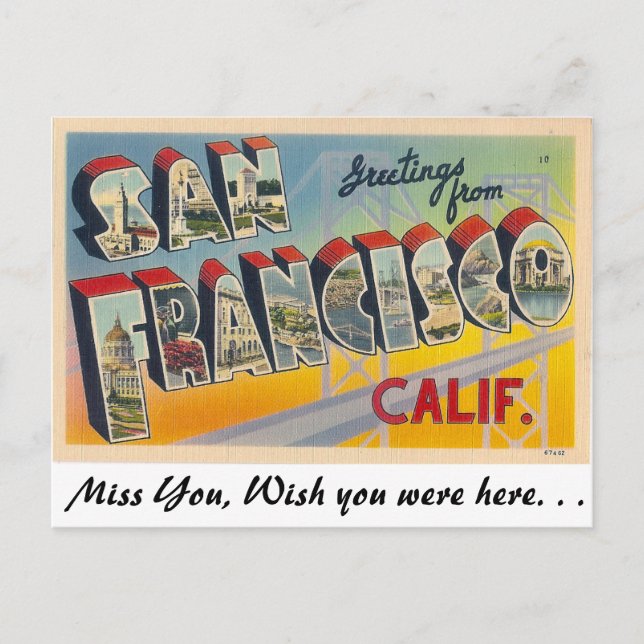 Greetings from San Francisco Postcard (Front)