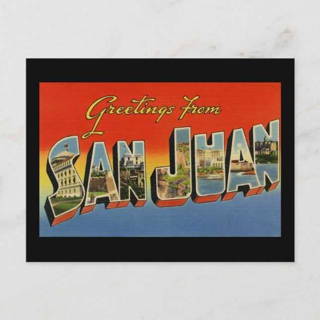 Greetings from San Juan Postcard (Front)