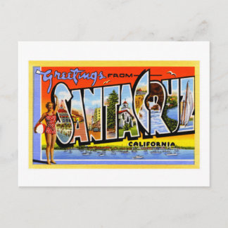 greetings from Santa Cruz California Postcard