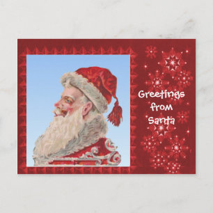 Greetings from Santa Holiday Postcard