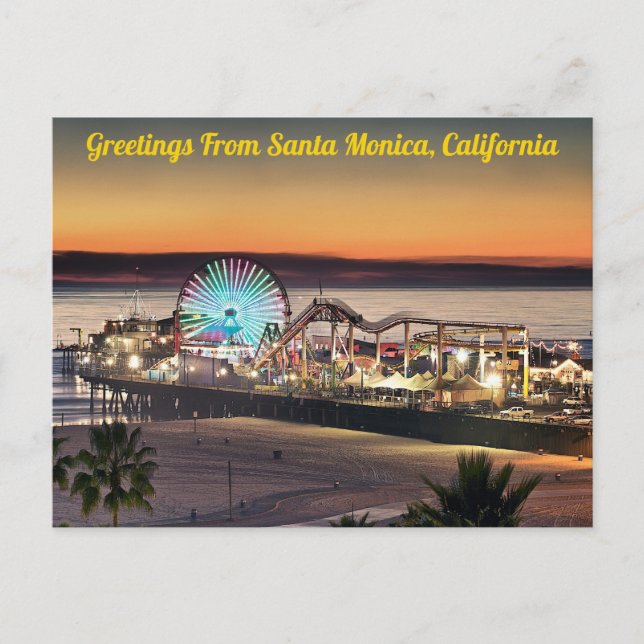 Greetings From Santa Monica, California Postcard (Front)