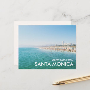 Greetings from Santa Monica Postcard