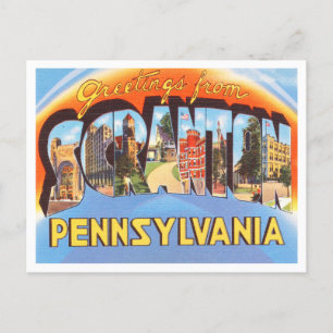 Greetings from Scranton, Pennsylvania Travel Postcard