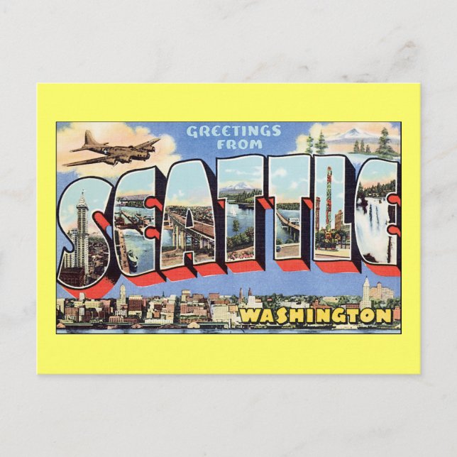 Greetings From Seattle, WA Postcard (Front)