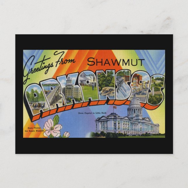 Greetings from Shawmut Arkansas Postcard (Front)