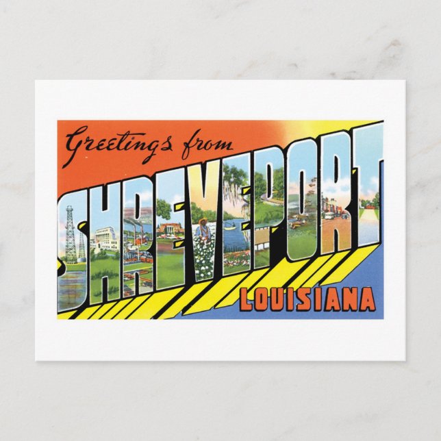 Greetings from Shreveport, Louisiana Postcard (Front)