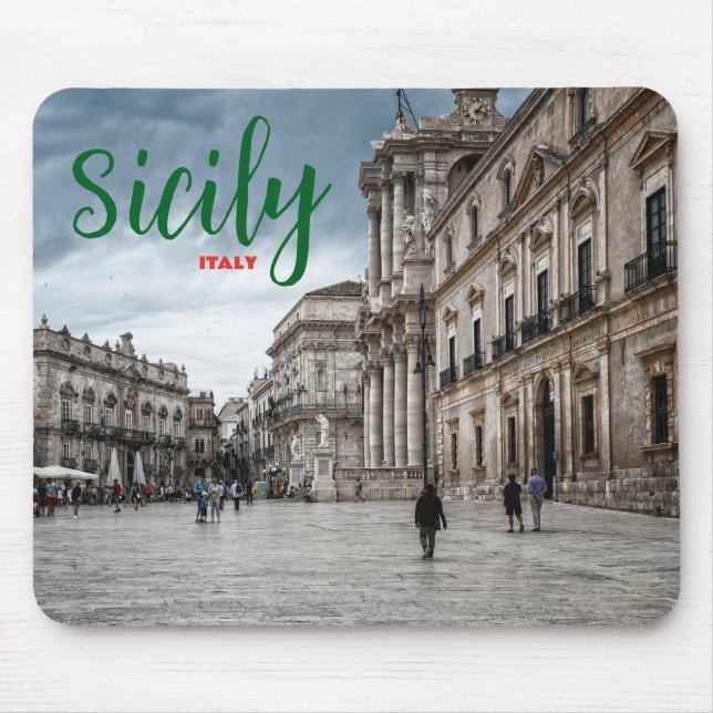 Greetings from Sicily Italy Scenic Mouse Pad  (Front)