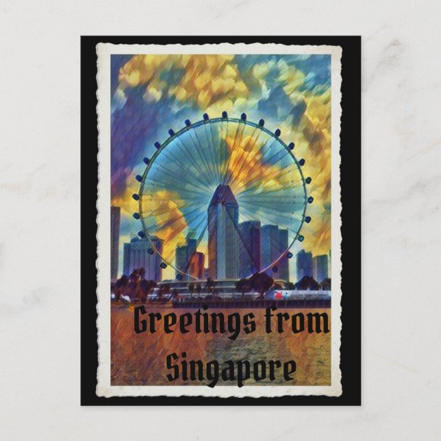 Greetings from Singapore postcard (Front)