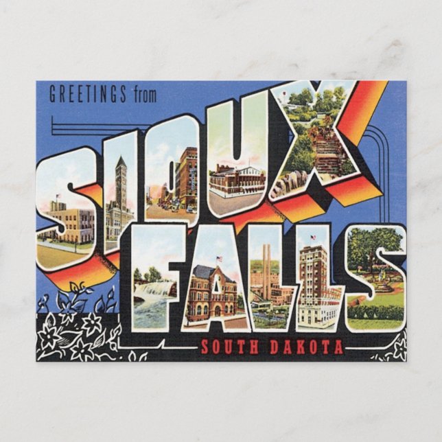 Greetings From Sioux Falls,South Dakota Postcard (Front)