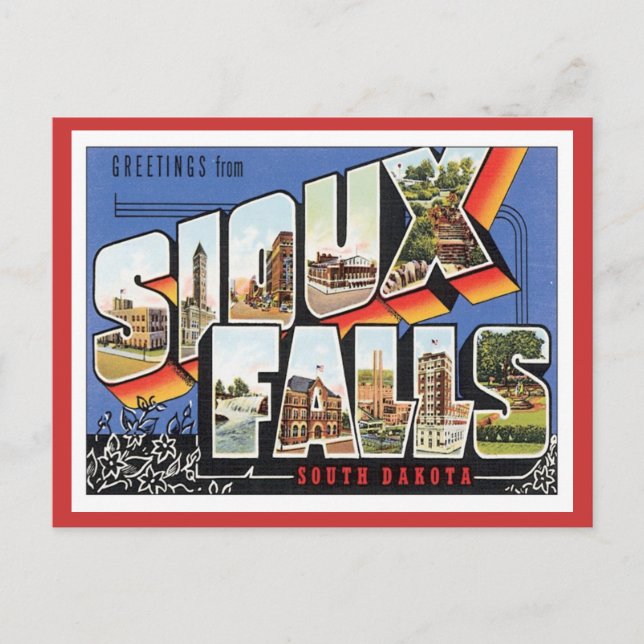 Greetings From Sioux Falls,South Dakota Postcard (Front)