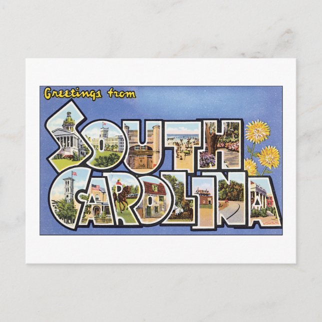 Greetings from South Carolina Postcard (Front)