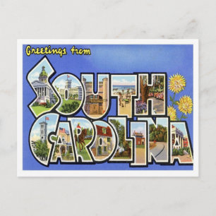 Greetings From South Carolina SC Postcard