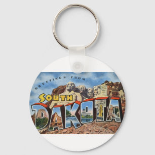 Greetings From South Dakota Key Ring