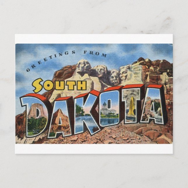 Greetings From South Dakota Postcard (Front)