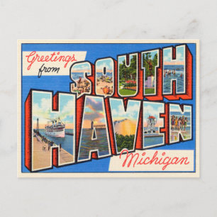 Greetings from South Haven, Michigan Travel Postcard