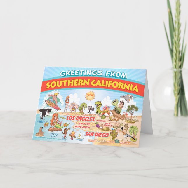 Greetings from Southern California Blank Card (Front)