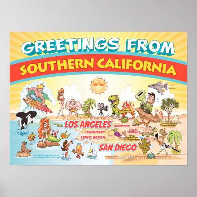 Greetings from Southern California Poster (Front)