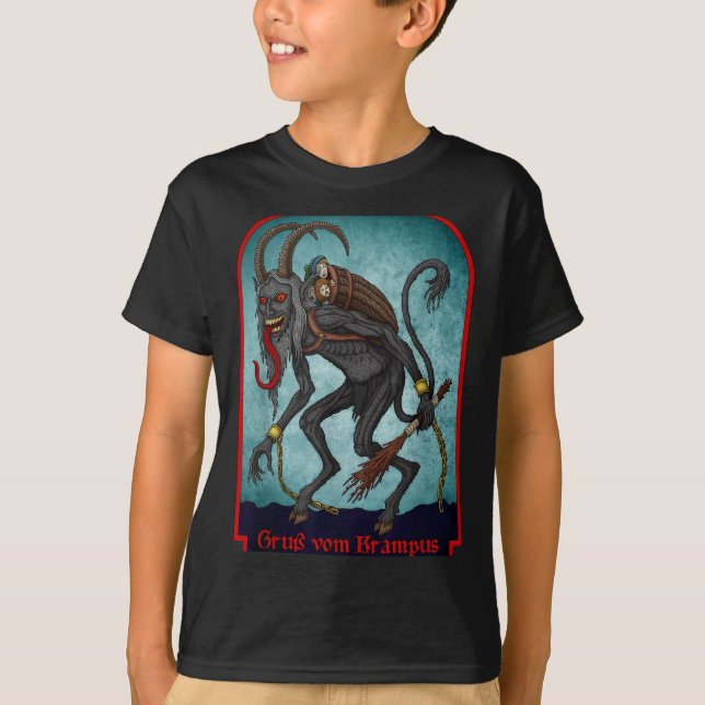 Greetings From Ss Vom Krampus Christmas Festive Ho T-Shirt (Front)