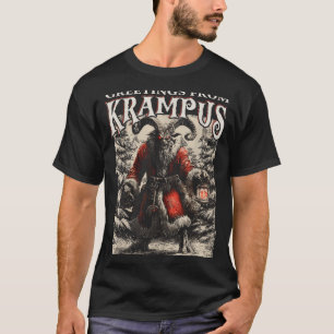 Greetings From Ss Vom Krampus Festive Horror Chris T-Shirt