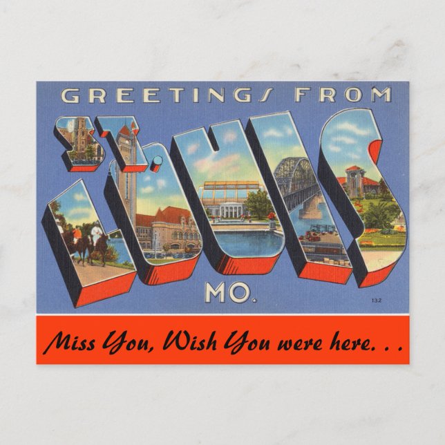 Greetings from St. Louis Postcard (Front)